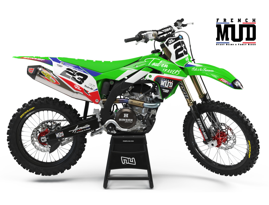 KIT DECO MOTOCROSS KAWASAKI FRENCH MUD 1