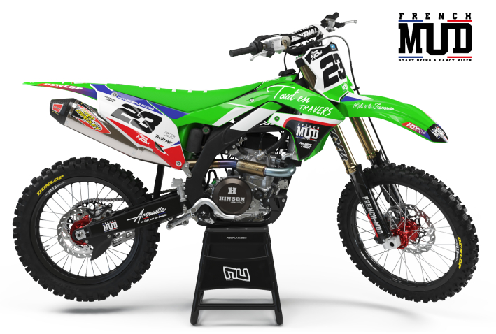 KIT DECO MOTOCROSS KAWASAKI FRENCH MUD