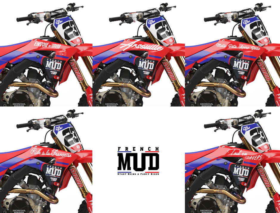 KIT DECO MOTOCROSS CR/CRF FRENCH MUD 4