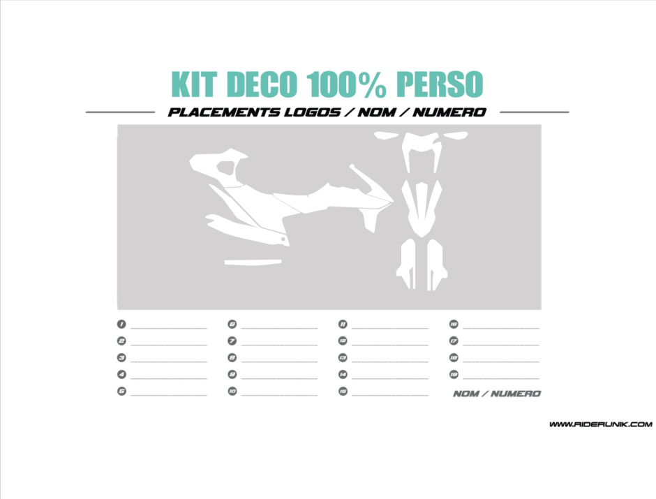 KIT DECO KTM 690 100% PERSO 1