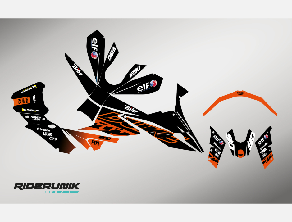 KIT DECO KTM DUKE / SUPERDUKE RACE BLACK 2