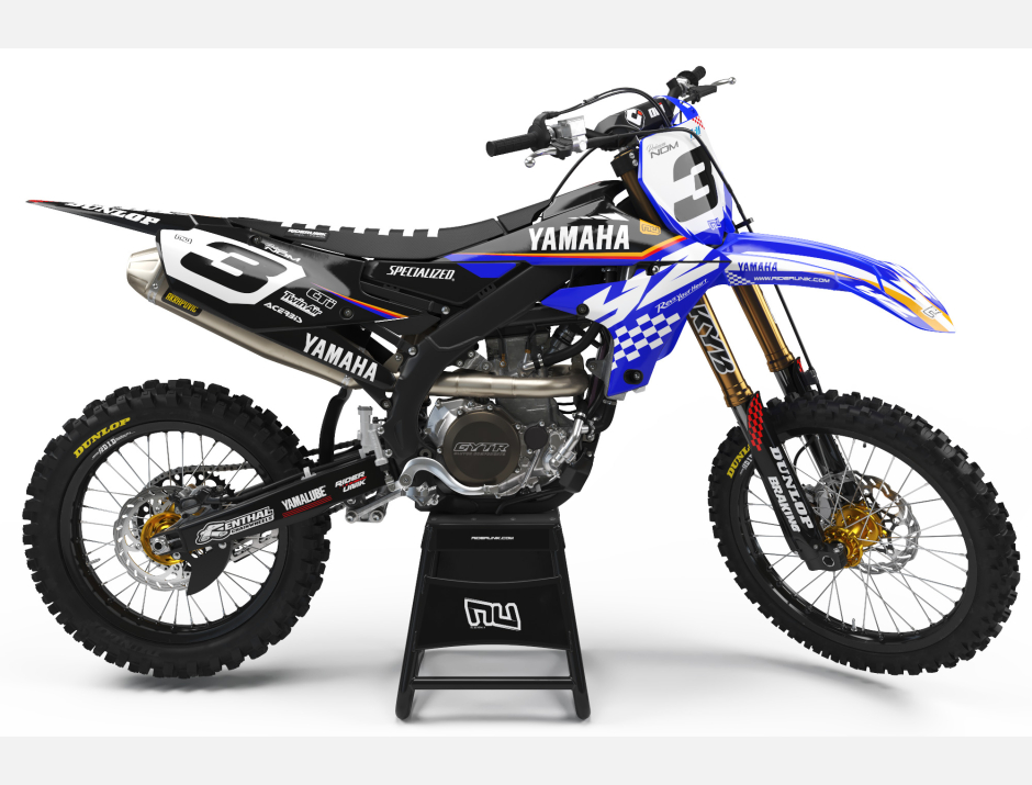KIT DECO MOTOCROSS YZ/YZF CHECK BLACK BLUE 1