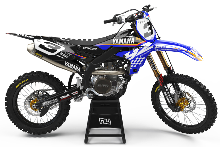 KIT DECO MOTOCROSS YZ/YZF CHECK BLACK BLUE