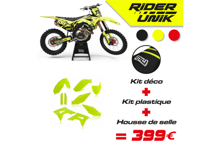 PACK KIT DECO PERSO + HOUSSE DE SELLE + KIT PLASTIQUE + POSE