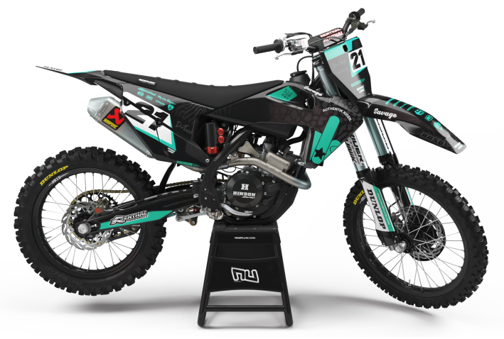 KIT DECO MOTOCROSS HUSQVARNA LIFE TEAL