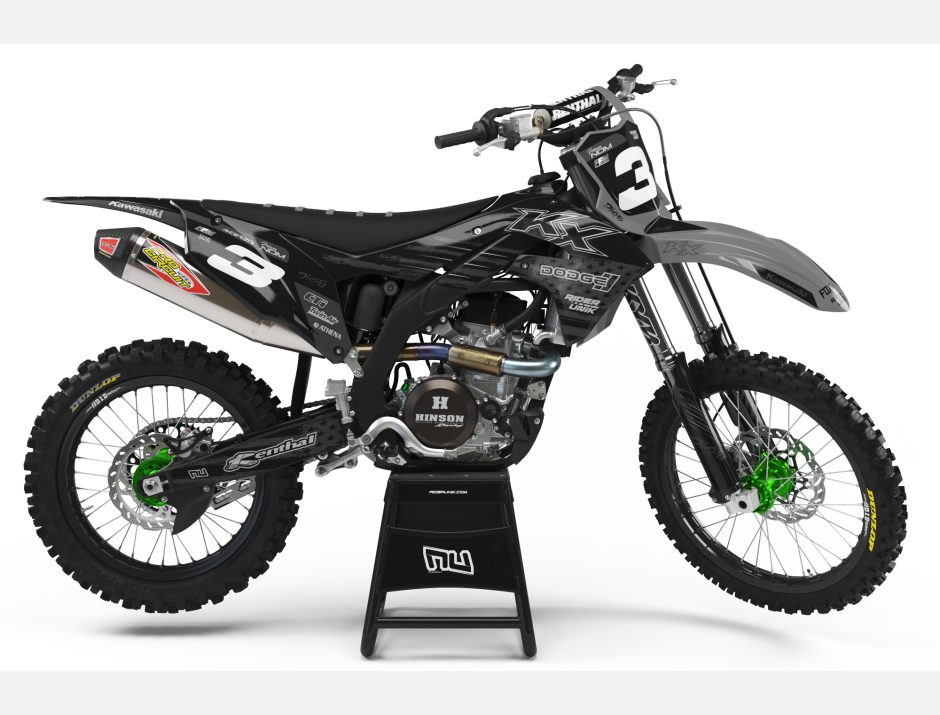 KIT DECO MOTOCROSS KAWASAKI DRT GREY 1
