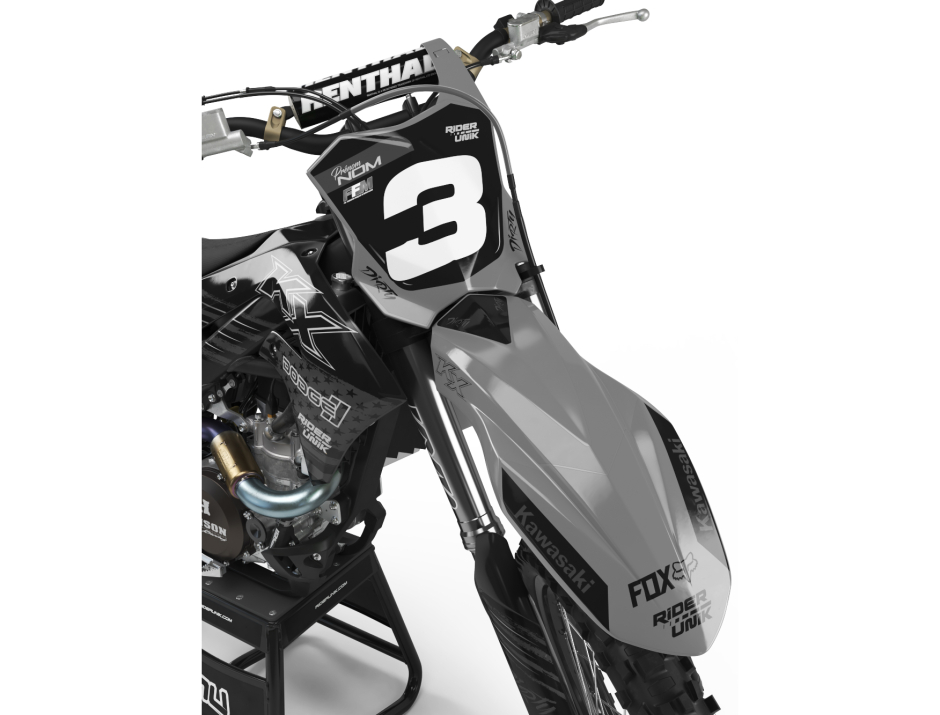 KIT DECO MOTOCROSS KAWASAKI DRT GREY 3
