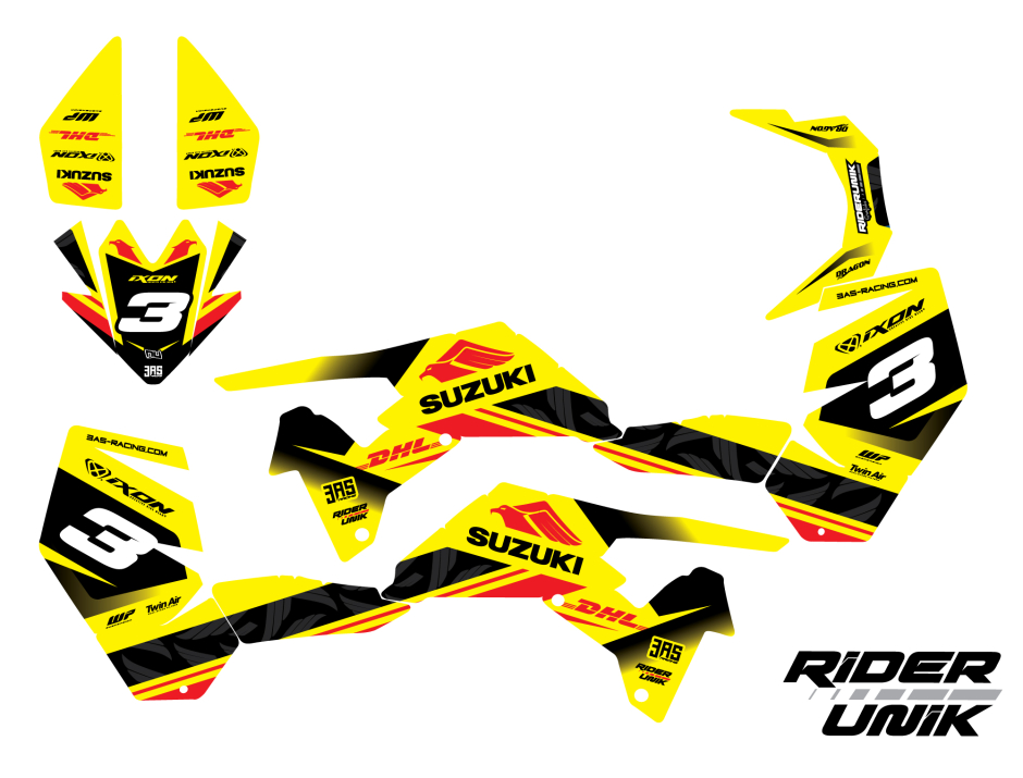 Kit déco quad Suzuki ZIPPA RED 1