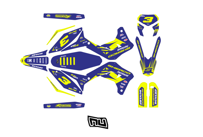 KIT DECO SHERCO PIPA BLUE
