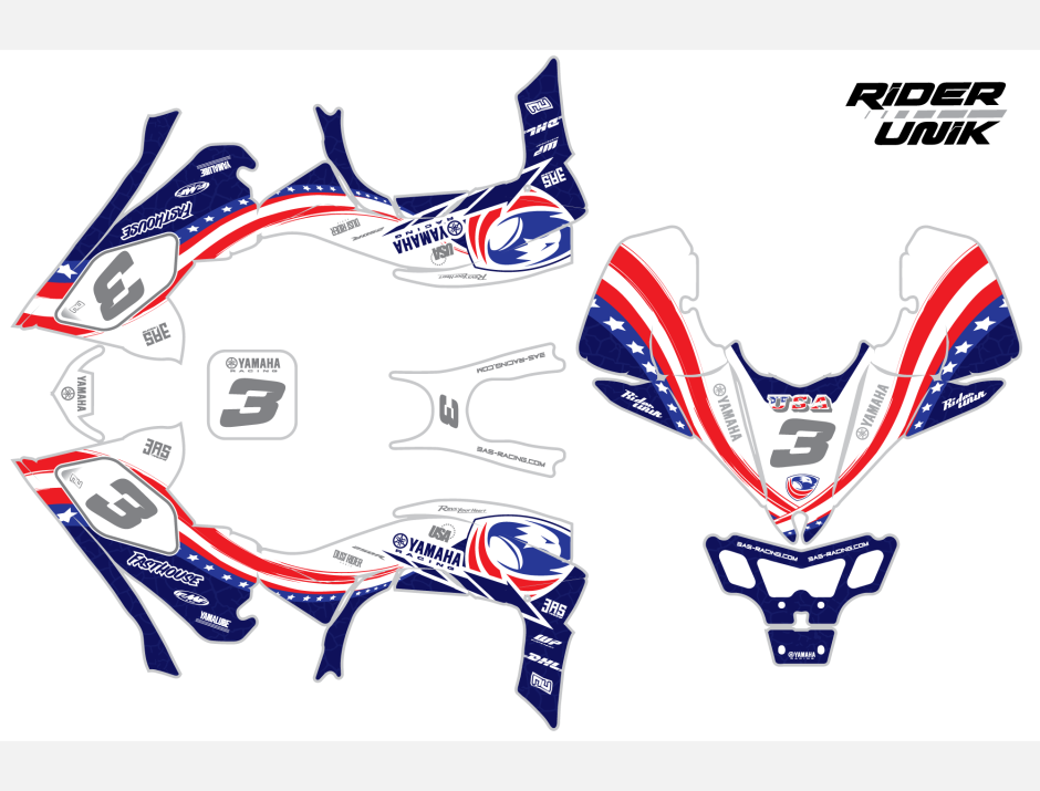 Kit déco quad Yfz-R USA 2