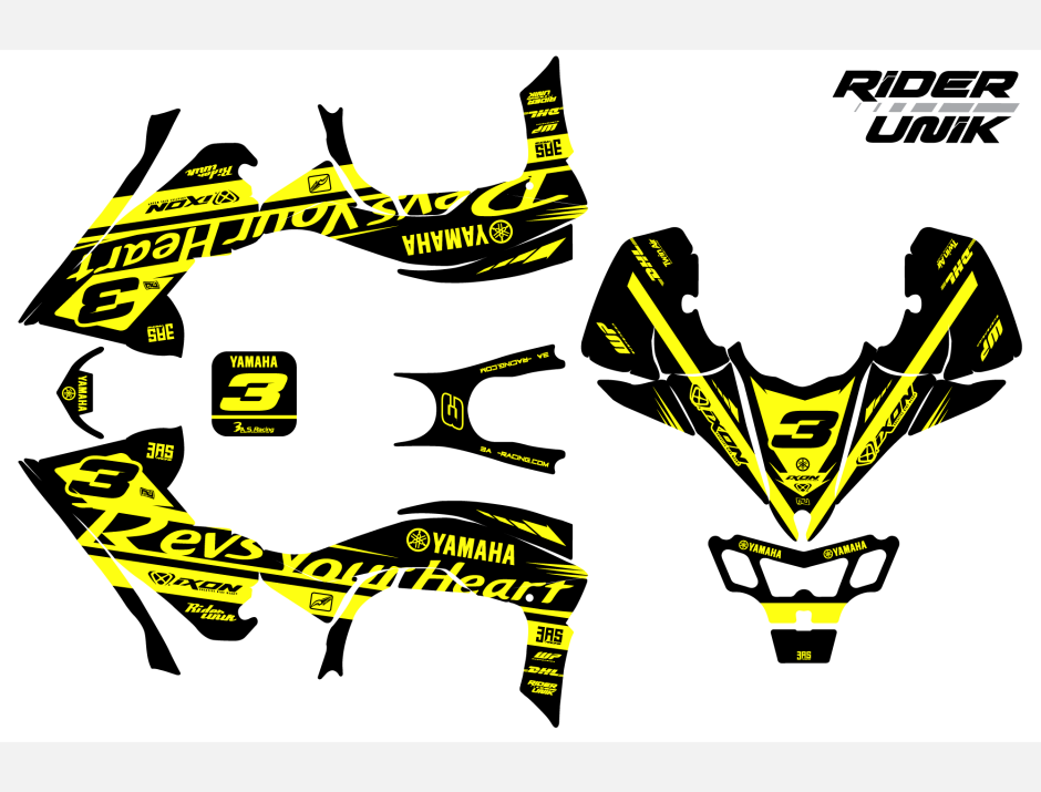 Kit déco quad Yfz-R ABLAY FLUO 2