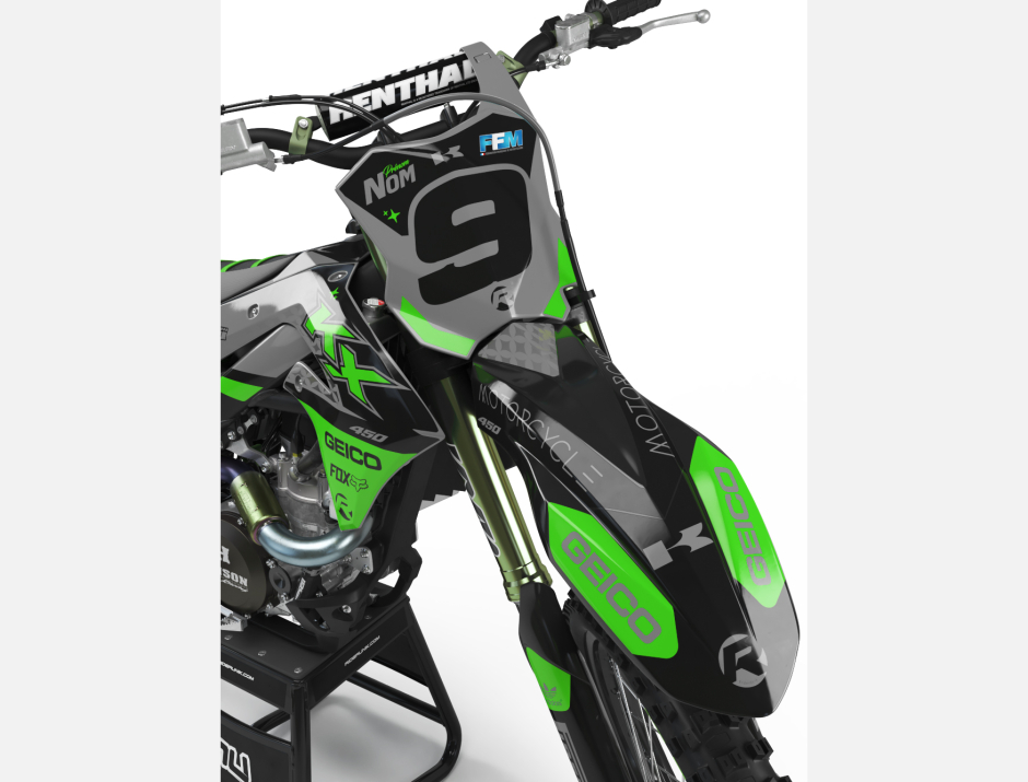 KIT DECO MOTOCROSS KAWASAKI LIZ GREY 3