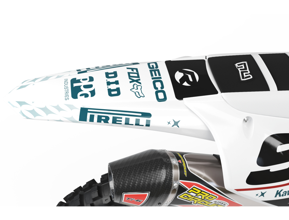 KIT DECO MOTOCROSS KAWASAKI LIZ WHITE 2