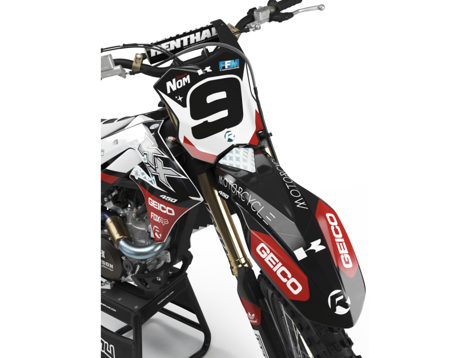 KIT DECO MOTOCROSS KAWASAKI LIZ WHITE 3