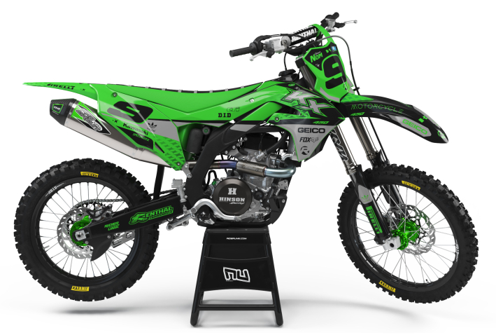 KIT DECO MOTOCROSS KAWASAKI LIZ GREEN