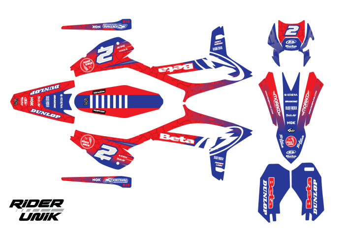 KIT DECO MOTOCROSS BETA TRIXMA BLUE