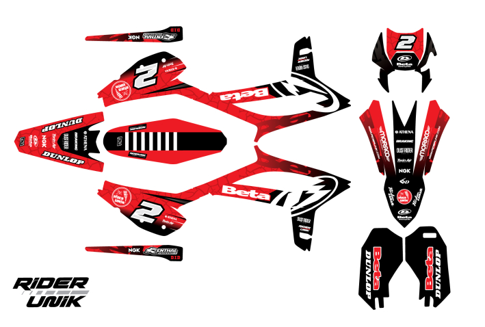 KIT DECO MOTOCROSS BETA TRIXMA BLACK