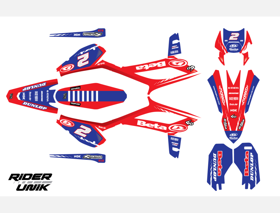 KIT DECO MOTOCROSS BETA GOUTI BLUE 2