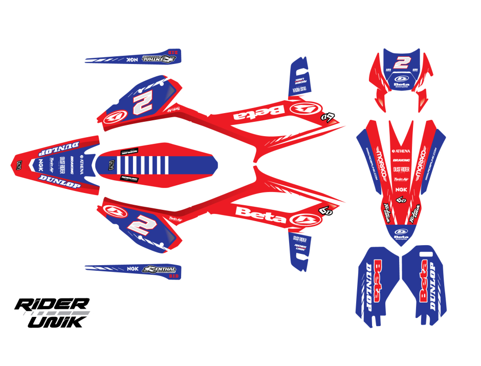 KIT DECO MOTOCROSS BETA GOUTI BLUE 2