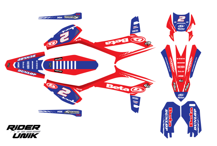 KIT DECO MOTOCROSS BETA GOUTI BLUE