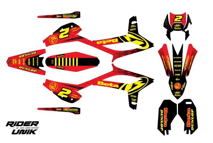 KIT DECO MOTOCROSS BETA TRIXMA YELLOW