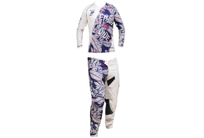 Tenue motocross RiderUnik Floral + Flocage Nom + Numéro offert