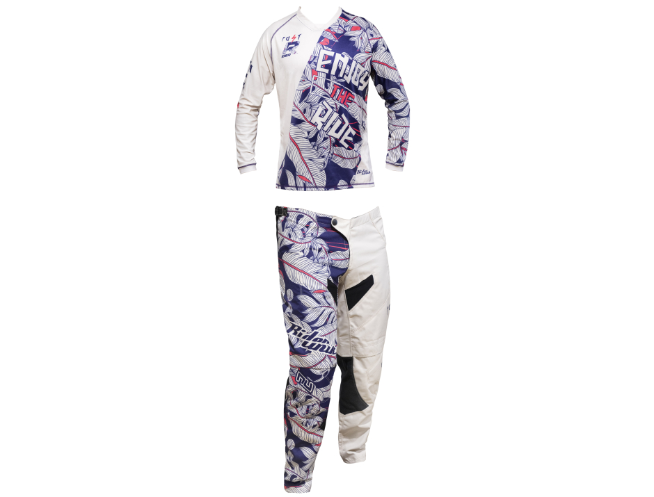 Tenue motocross RiderUnik Floral + Flocage Nom + Numéro offert 1