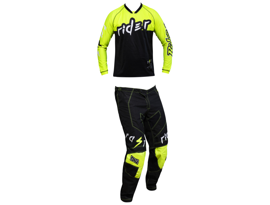 Tenue motocross RiderUnik Fluo + Flocage Nom + Numéro offert 1