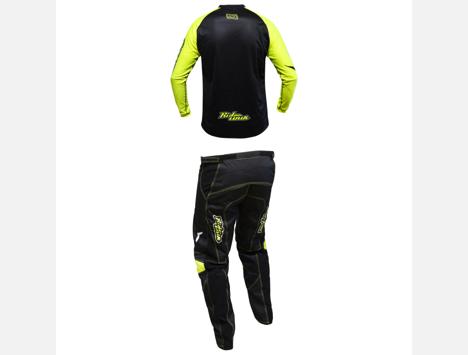 Tenue motocross RiderUnik Fluo + Flocage Nom + Numéro offert 2