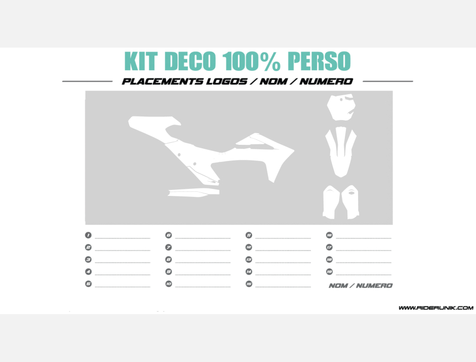 KIT DECO MOTOCROSS 100% PERSONNALISE 1