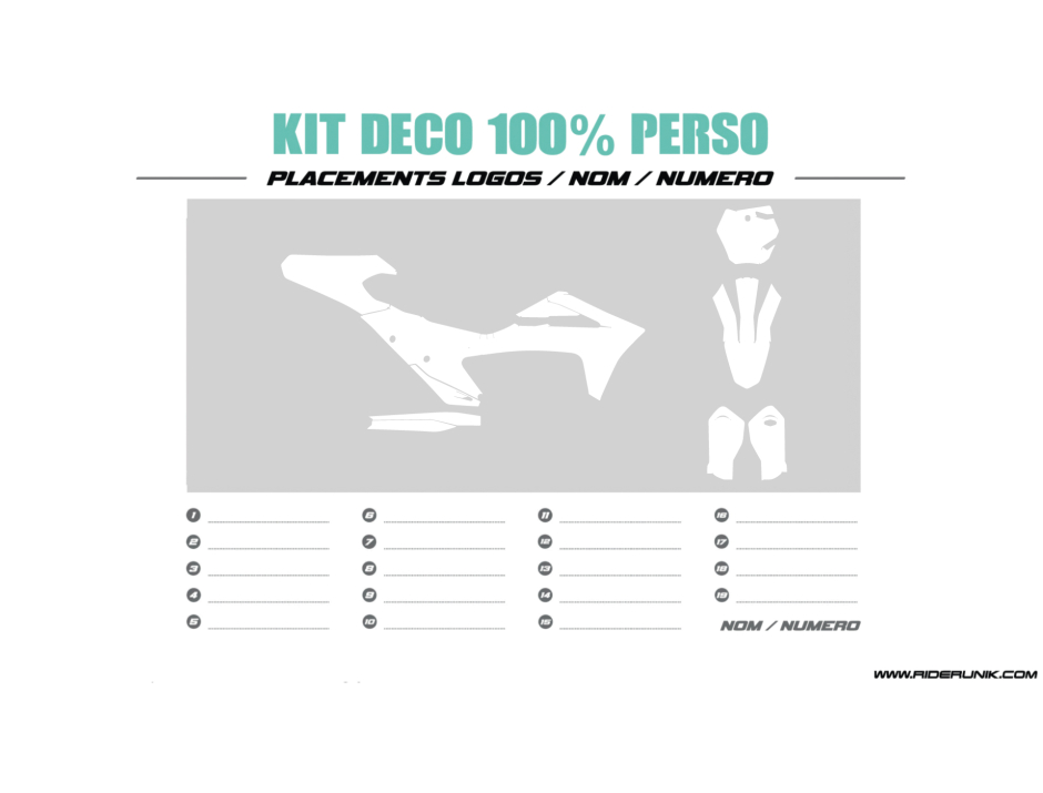 KIT DECO MOTOCROSS 100% PERSONNALISE 1