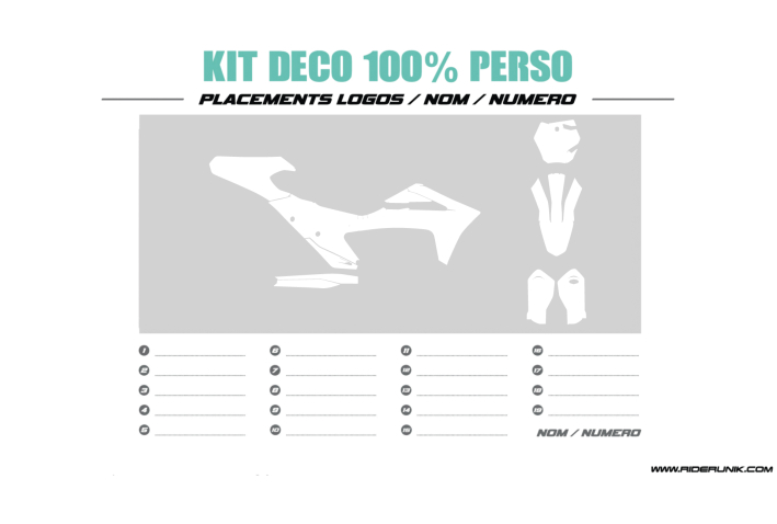 KIT DECO MOTOCROSS 100% PERSONNALISE