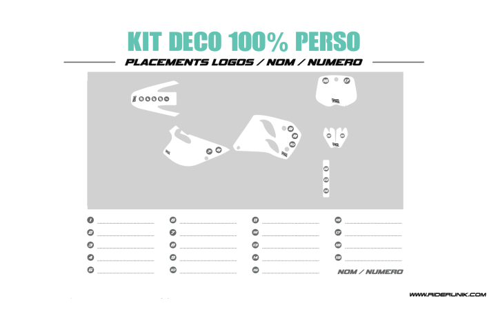 KIT DECO MOTOCROSS KTM VINTAGE 100% PERSO