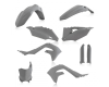 Kit plastique Acerbis Kawasaki Gris 1
