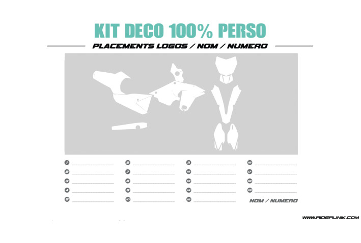 KIT DECO MOTOCROSS 100% PERSONNALISE