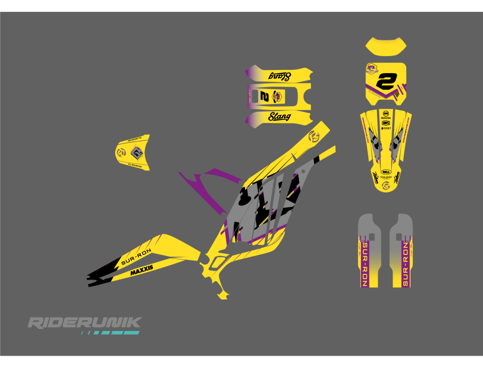 KIT DECO SUR-RON GLITCH YELLOW 2