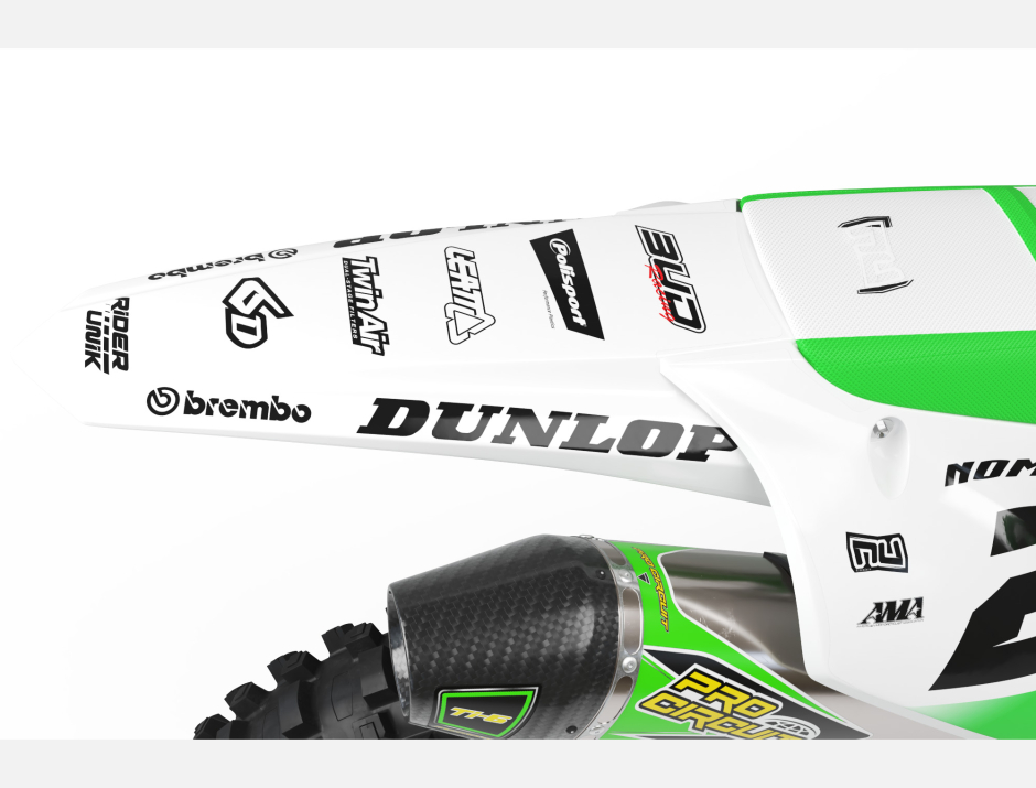 KIT DECO MOTOCROSS KAWASAKI FLYK WHITE 2