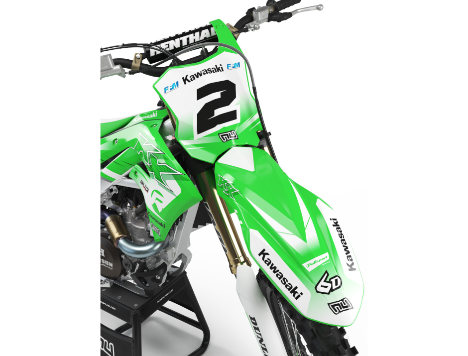 KIT DECO MOTOCROSS KAWASAKI FLYK WHITE 3