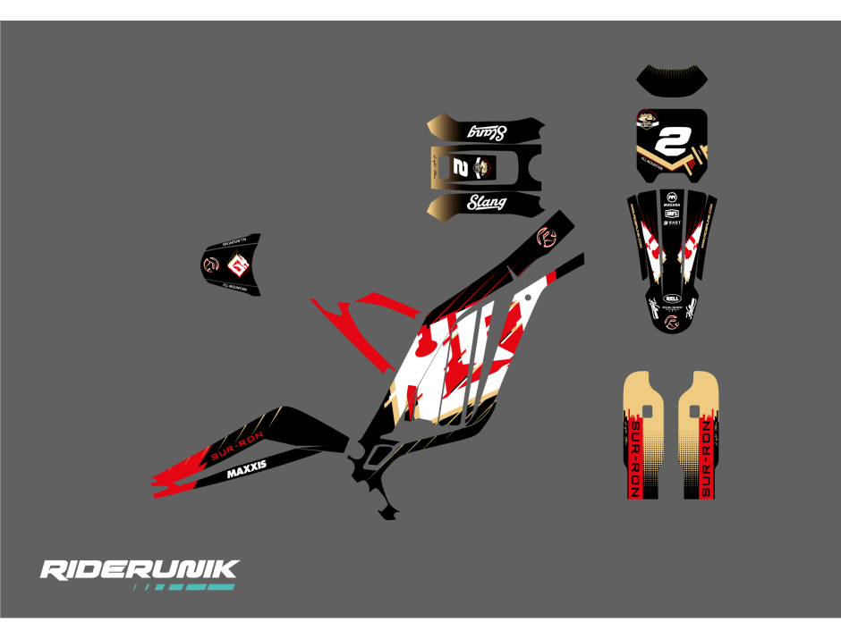 KIT DECO SUR-RON GLITCH RED 2