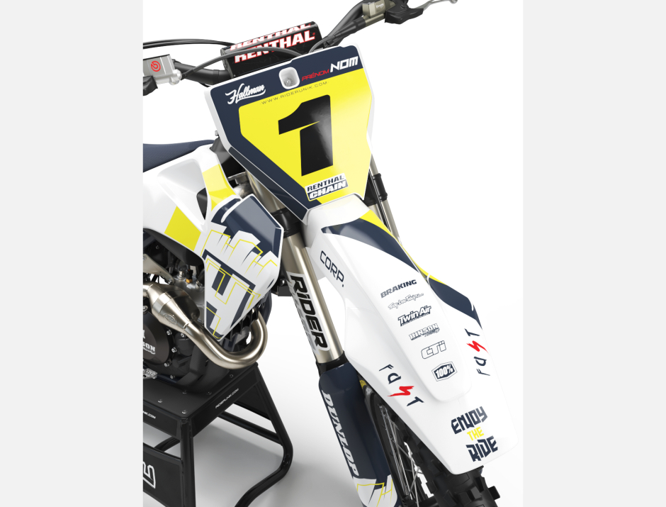 KIT DECO MOTOCROSS HUSQVARNA RAK WHITE 3