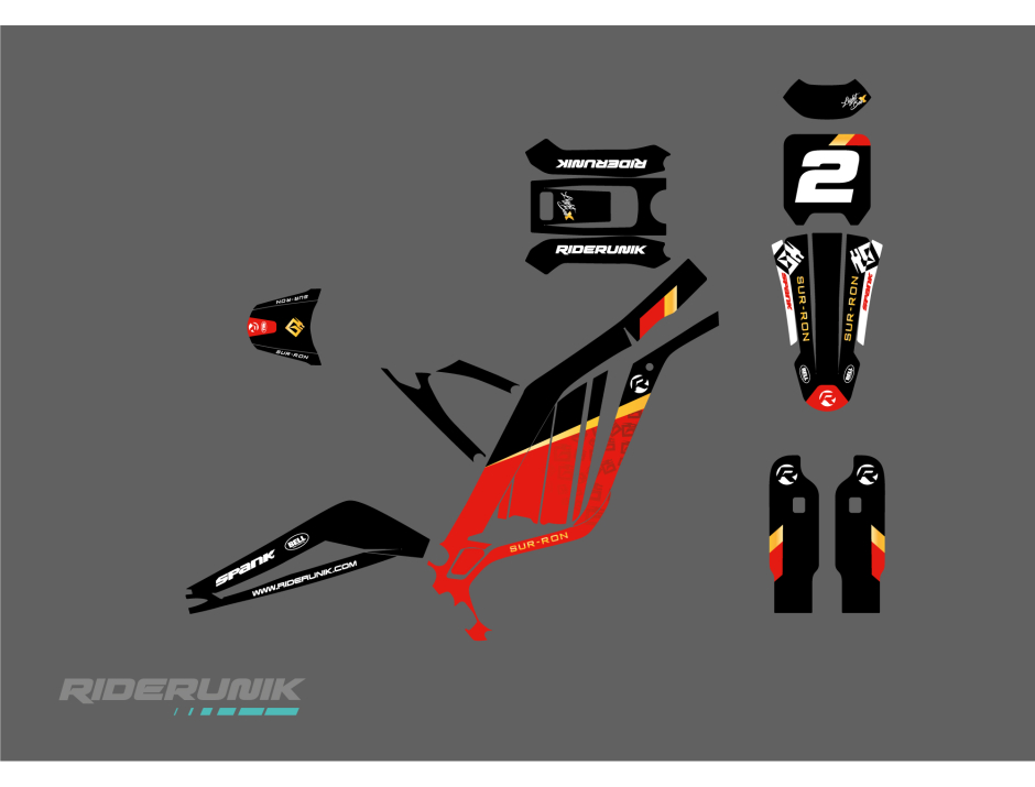 KIT DECO SUR-RON WORKS RED 2
