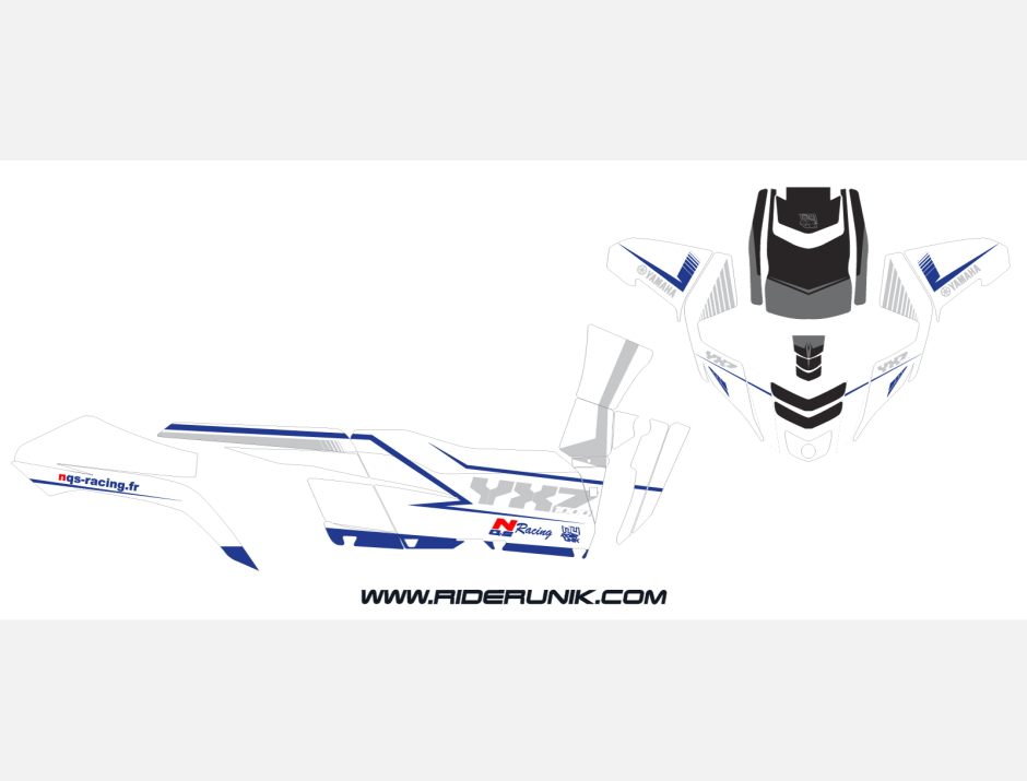 Kit déco SSV Yamaha YX-Z 1000 Race blanc 3