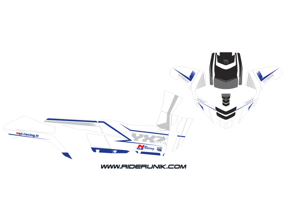 Kit déco SSV Yamaha YX-Z 1000 Race blanc 3
