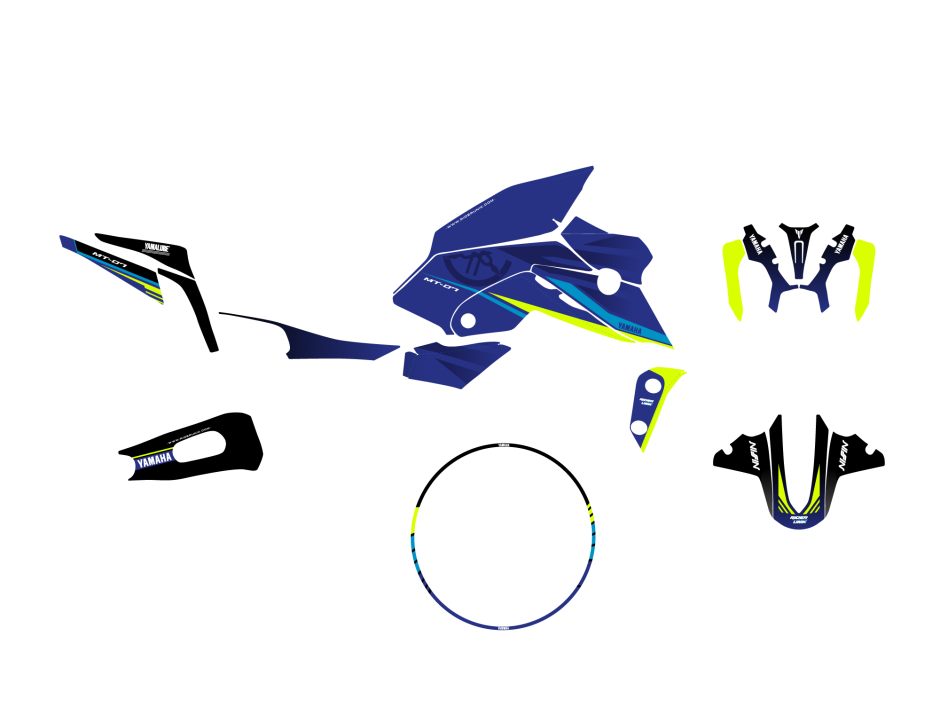 KIT DECO YAMAHA MT 07 ROUS FLUO 2