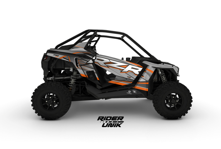 KIT DECO SSV POLARIS RZR RUX ORANGE GRIS