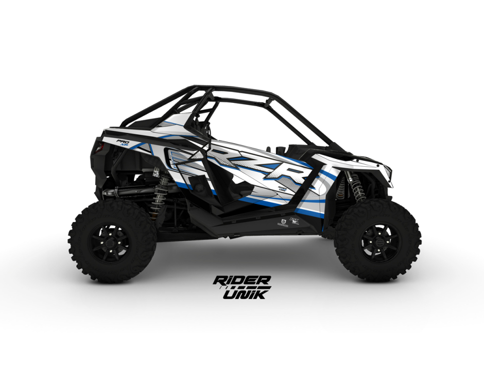 KIT DECO SSV POLARIS RZR RUX BLANC BLEU 1