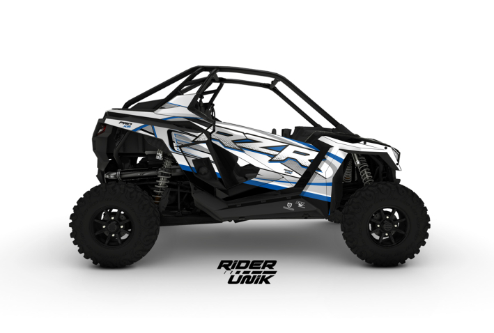 KIT DECO SSV POLARIS RZR RUX BLANC BLEU