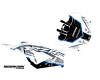 KIT DECO SSV POLARIS RZR RUX BLANC BLEU 2
