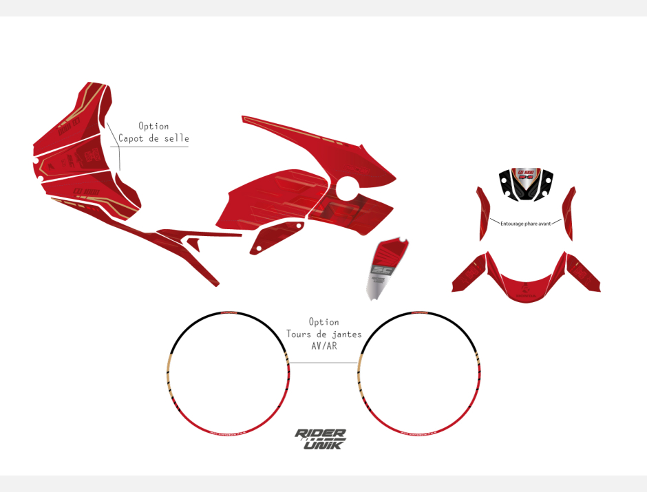 KIT DECO HONDA CB 1000 R RAD RED 2