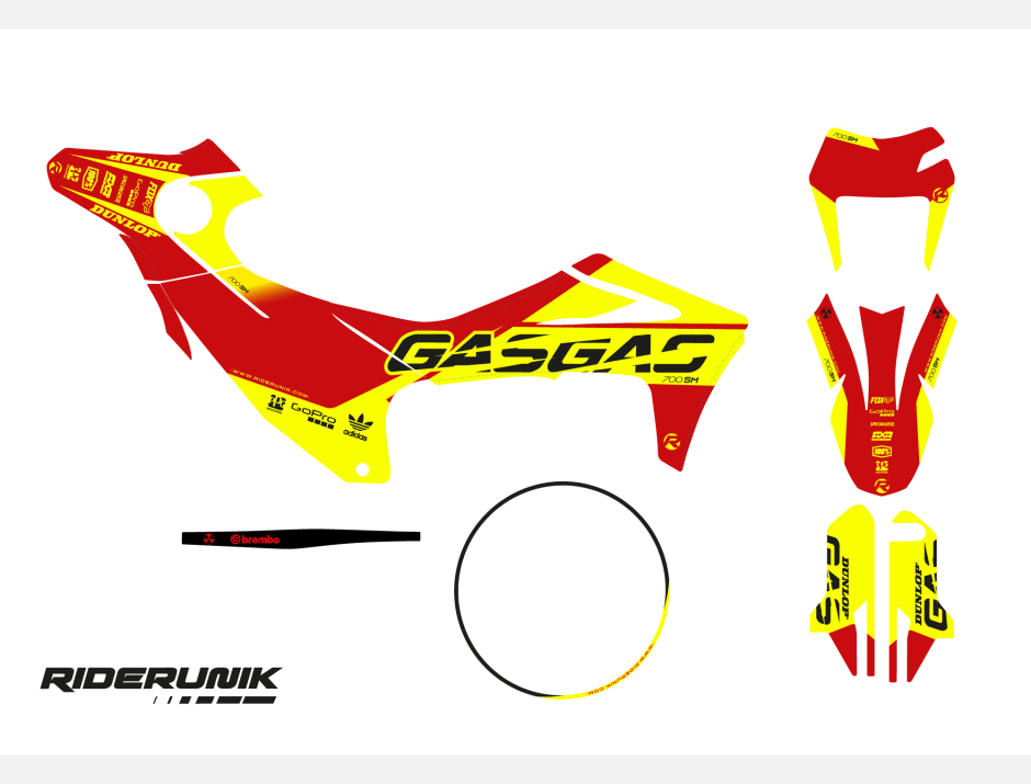 KIT DECO GASGAS 700 SM / ES MIL FLUO 2